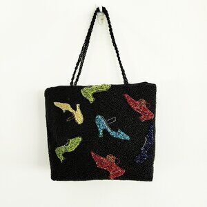 Inge Christopher Beaded Purse with Shoes Design